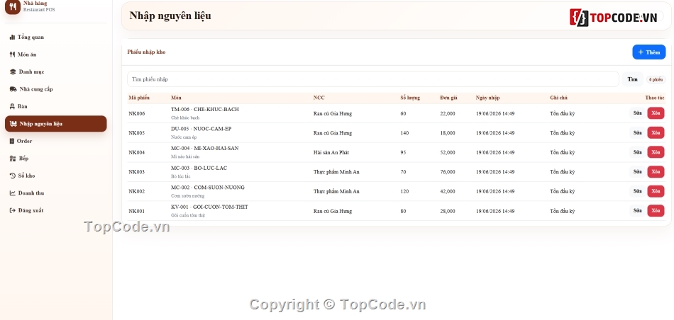 Website quản lý,nhà hàng,hàng nhà,quản lý